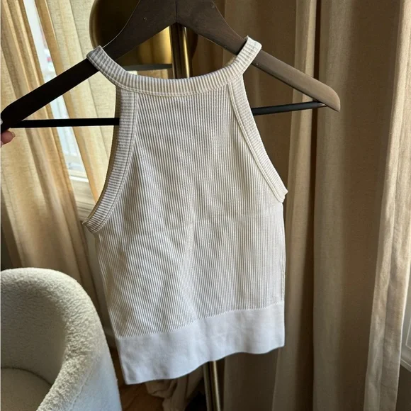 NWOT Intimately Free People White Ribbed Halter Neck Top | XS - S - Picture 4 of 6